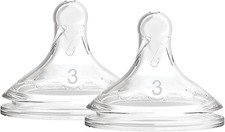 Dr. Brown's Options+ Wide-Neck Bottle Teat, Level 3 2 count (Pack of 1) 