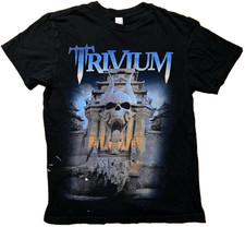 Trivium Tour Shirt 2015 Silence in the Snow Band Tee Skull Temple Tower