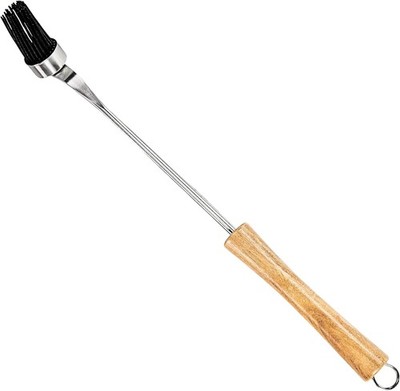 Silicone Basting Brush for Grilling - Premium Acacia Wood Sauce Brush for BBQ &