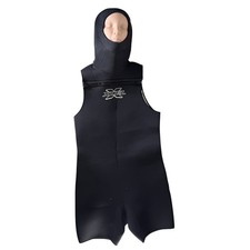 Xcel Hawaii Titanium Hooded Wetsuit Vest Black Neoprene XL Made in USA Zip Front