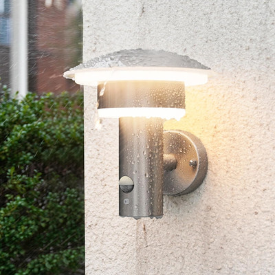   LED Außenwandleuchte mit Bewegungsmelder, 4 Beleuchtungsmodi Außenleuchten PIR 