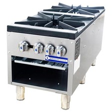 18" Double Burner Commercial Gas Stock Pot Range