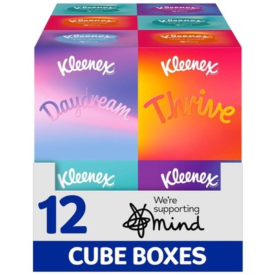 Kleenex  Take a Moment 1 Sammelwürfel (48 Taschentücher) (12er Pack), grün 
