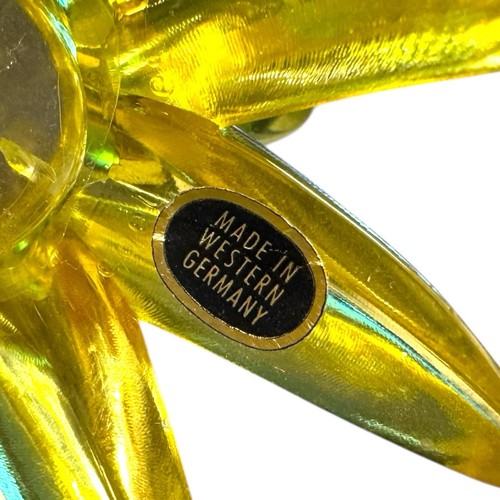 MCM Friedel Ges Gesch Atomic Sputnik Yellow Lucite Candle Holder Germany (1) - Picture 8 of 10