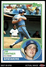 1983 Topps #88 Jim Gantner Brewers 5 - EX