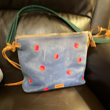 Consuela Blue pink flowers,Small Crossbody Ba...