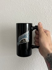 Jacksonville Jaguars NFL Vintage 90s Heavy Glass Bar Beer Mug Banned Logo