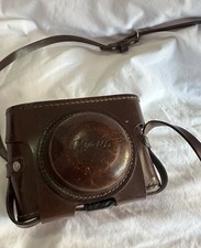 Vintage Brown Leather Camera Case for A Soviet Smena Camera Soviet Union 1950s