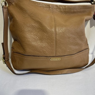 COACH #F23293 Pebble Brown Leather Hobo 2Way Shoulder/Hand Bag | eBay