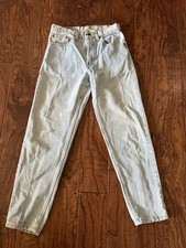 VTG Levi's 550 31x30 Relaxed Fit Tapered Leg Light Wash Jeans 90s Made In USA