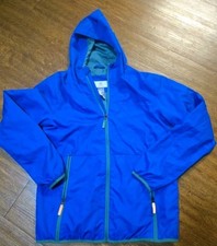 Champion Kids XL Windbreaker Jacket Blue Hooded Zip Lightweight Long Sleeve