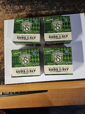 4 Pack Dr Squatch HARRY POTTER Slytherin House Suds Of The Sly Natural Bar Soap