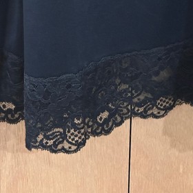 Late 1950s Lorraine Quality Lingerie Black Nylon Full Slip Size 40 to 38" Bust