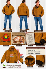 Vintage Pella Freedom Hybrid Seed Work Jacket Men’s XL Brown Hooded Made in USA
