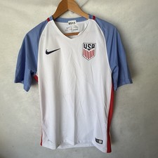 2016 Nike USMNT Home Jersey Dri-FIT White Blue S USA Soccer National Team