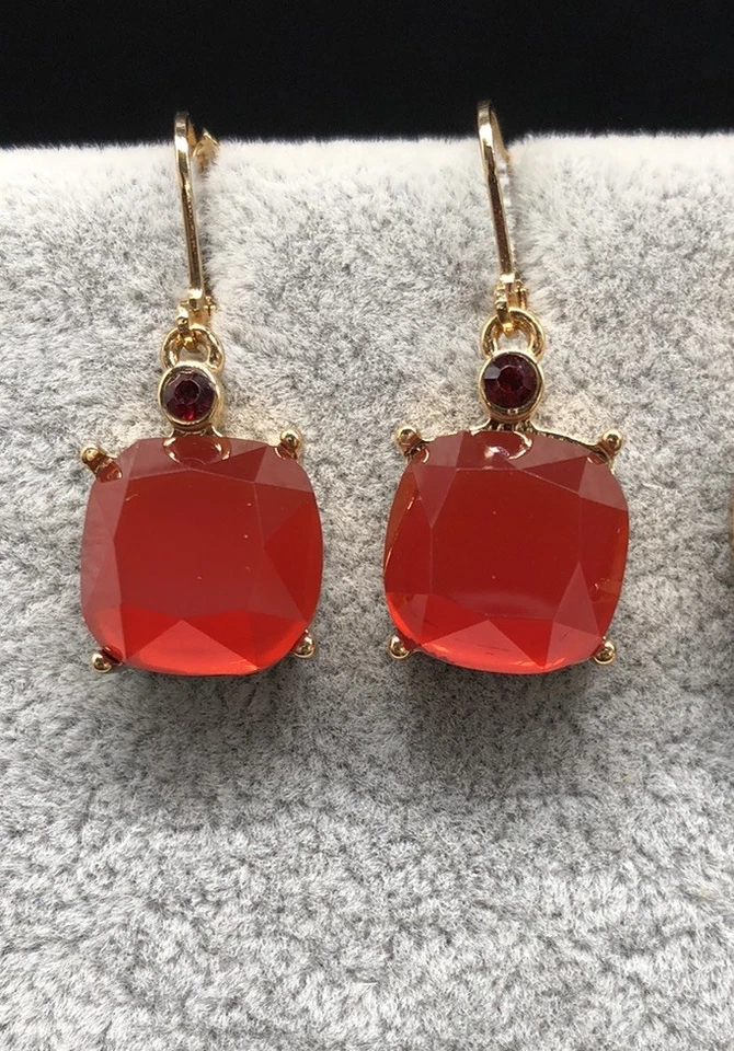 Комплект из 5 QVC Joan Rivers серьги, золотой тон, красный синий зеленый желтый и персиковый - Изображение 2 из 4