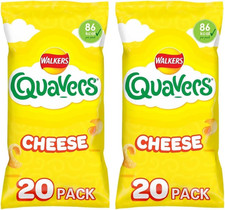 Walkers Quavers Cheese Multipack Snacks Crisps 20X16G (Pack of 2)