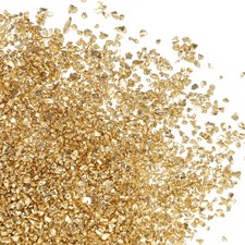Crushed Glass Glitters Colorful Irregular Glass Chips Chunky Light Gold