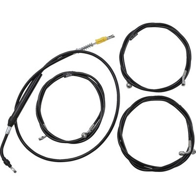 LA Choppers Black Vinyl Standard Cable Kit for 18''-20'' Bars (LA-8056KT-19B)