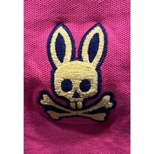 Boys Psycho Bunny Pink Short Sleeve Polo Shirt Size L 14/16 A3