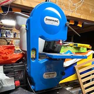 Silverline 350W Bench Band Saw 230V Corded Electric Blue 441563