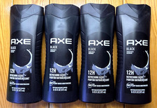 4 X AXE BLACK FROZEN PEAR  CEDARWOOD BODY WASH REFRESHING SCENT 16oz