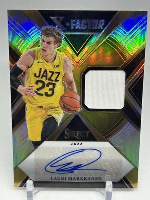 LAURI MARKKANEN 2023 Select X Factor PATCH AUTO SILVER PRIZM /125 NBA Jazz