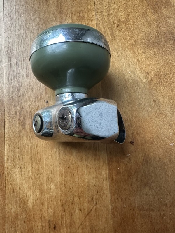 Vintage Steering Wheel Knob Suicide Spinner Hot Rat Rod Green Bakelite W/bracket