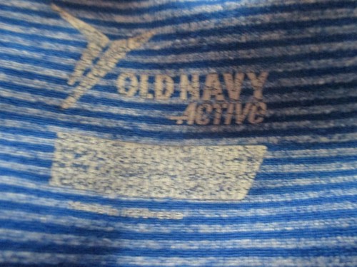 Regular Size S Old Navy Blue Stripe Exercise Work Out Capri Legging Active Wear - Picture 4 of 4