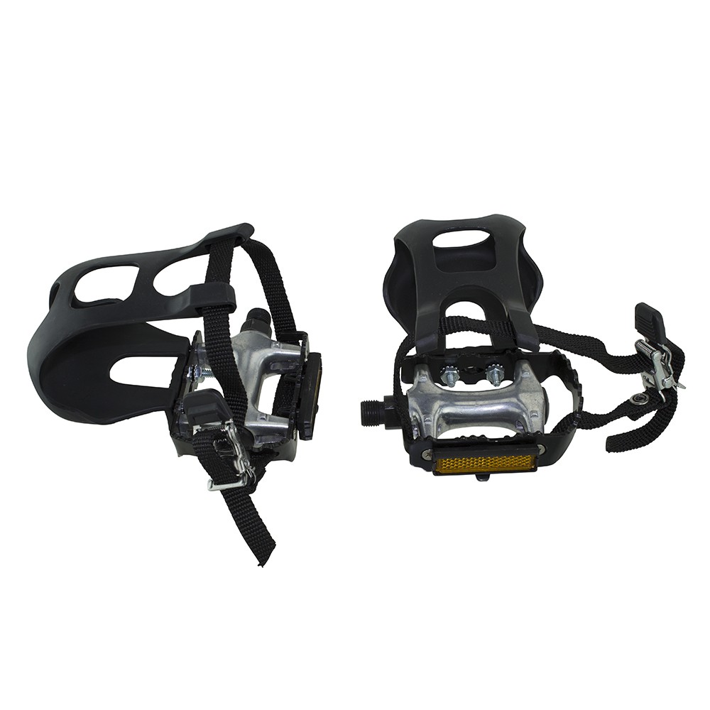(New) NEW! PRO+ GENUINE ALLOY BICYCLE PEDALS WITH TOE CLIPS 9/16" IN BLACK (17.84 USD) (New) NEW! PRO+ GENUINE ALLOY BICYCLE PEDALS WITH TOE CLIPS 9/16" IN BLACK (17.84 USD)