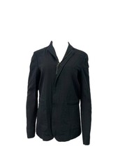 ROBERT GELLER Men's Black Collared Zip Jacket #1024 M NWT