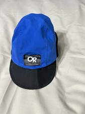 RARE Vintage Outdoor Research OR Gore Tex Hat Flaps Waterproof USA Blue Small