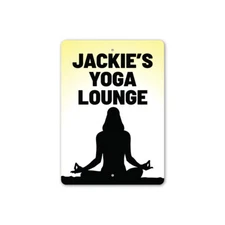 Custom Yoga Lounge Metal Sign