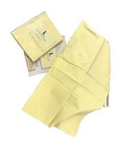 NEW 2 Pottery Barn Kids CRIB Yellow/White Gingham DECORATIVE CASES 12  X 19  