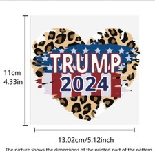 1 Piece Trump 2024 UV DTF Cup Wrap President Transfer Stickers for Glass