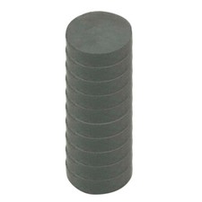 100 Dark Grey 1/2" Round by 3/16" Thick Ceramic Disc Magnets