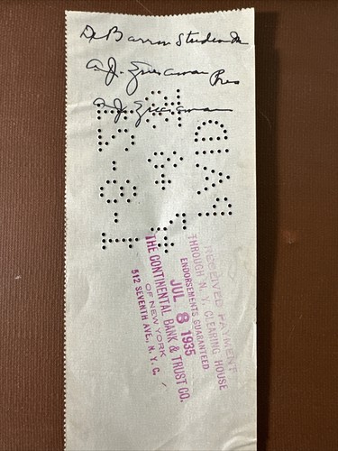 GEORGE GERSHWIN SIGNED CHECK With Ira Gershwin Signature On Envelope - Picture 4 of 7