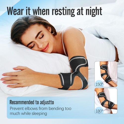 Elbow Brace Adjustable Elbow Splint for Cubital Tunnel Syndrome Arm Ulnar Nerve - Picture 8 of 14