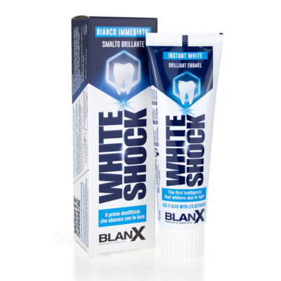 BlanX White Shock Zahnpasta 75 ml zahnschmelzschonende creme für weisse Zähne