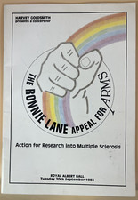 RONNIE LANE 1983 A.R.M.S. Concert Program Royal Albert Hall JIMMY PAGE CLAPTON