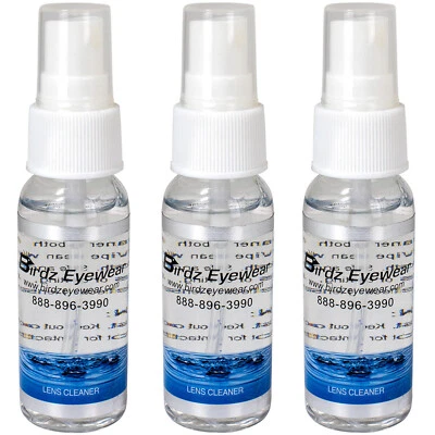 Lens Cleaner Spray Birdz Eyewear Pure Eyeglasses Sunglasses, 3 pack. NEW