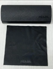 Prada Optical Case Eyeglass Black Hard Box Cloth Magnetic Original and Authentic