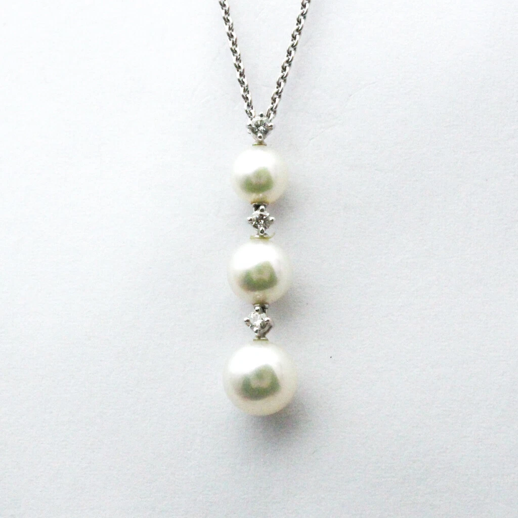 Mikimoto pearl shop and diamond necklace