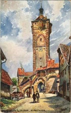 Old postcard AK Rothenburg- Klingentor GERMANY (1075655)