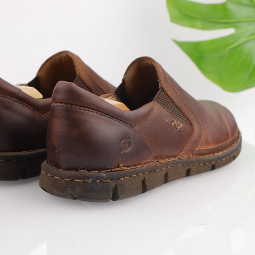 Mocasín Sawyer Born Para Hombres Talla 11 M Cuero Marrón Puntera Lisa Zapato Sin Cordones Informal - Imagen 3 de 14
