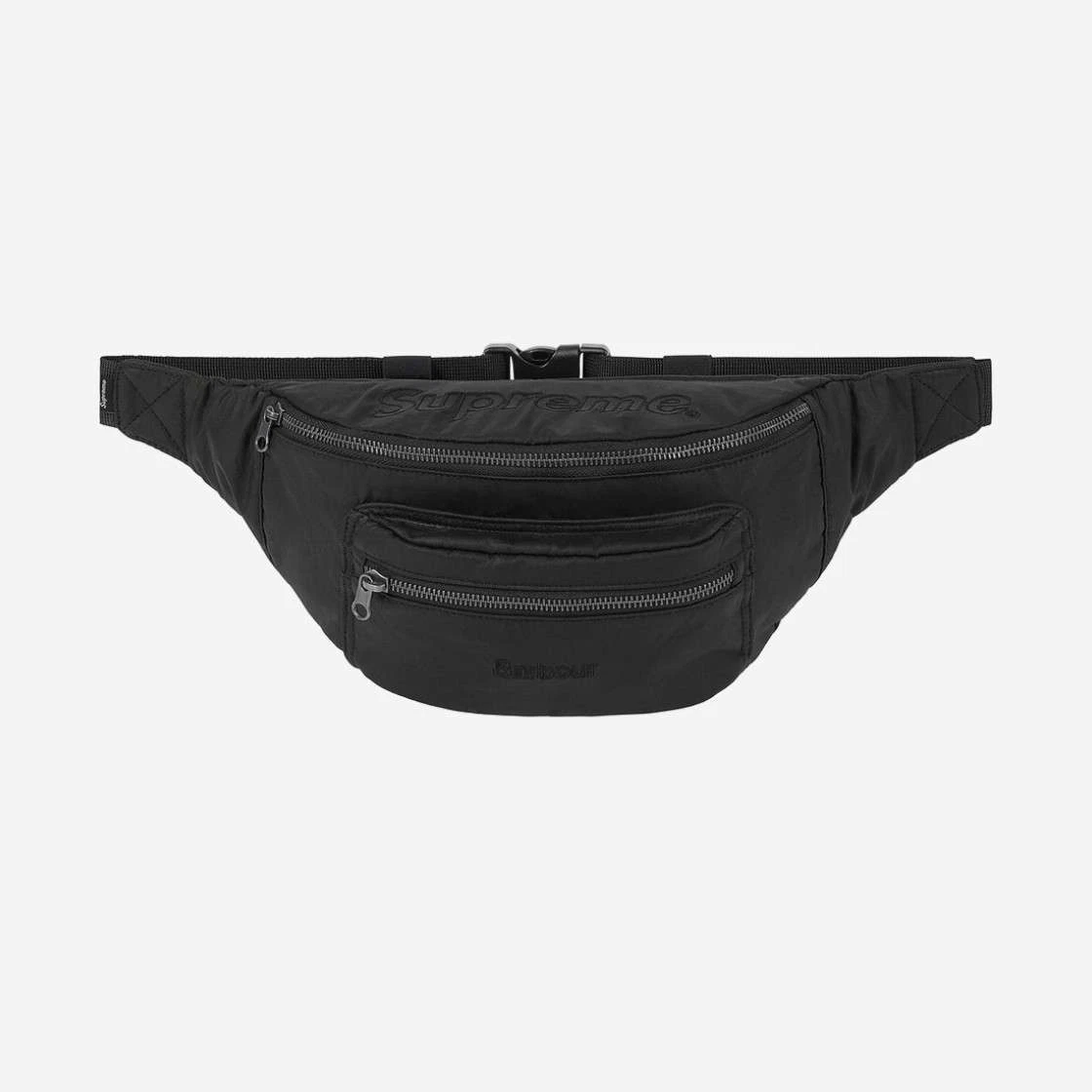 Supreme x Barbour Waxed Cotton Waist Bag Black 20SS -