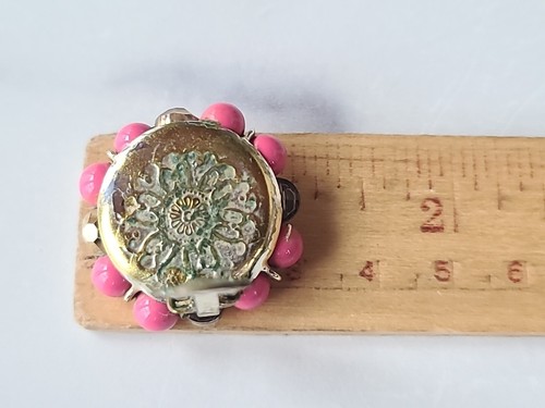 Richelieu Beaded Clip-on Earrings Vintage, READ - Picture 7 of 10