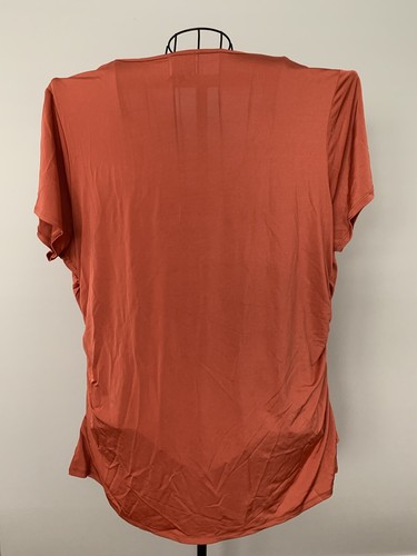 NEW 3X Serena Williams Top Blouse Draped Orange - Picture 2 of 7