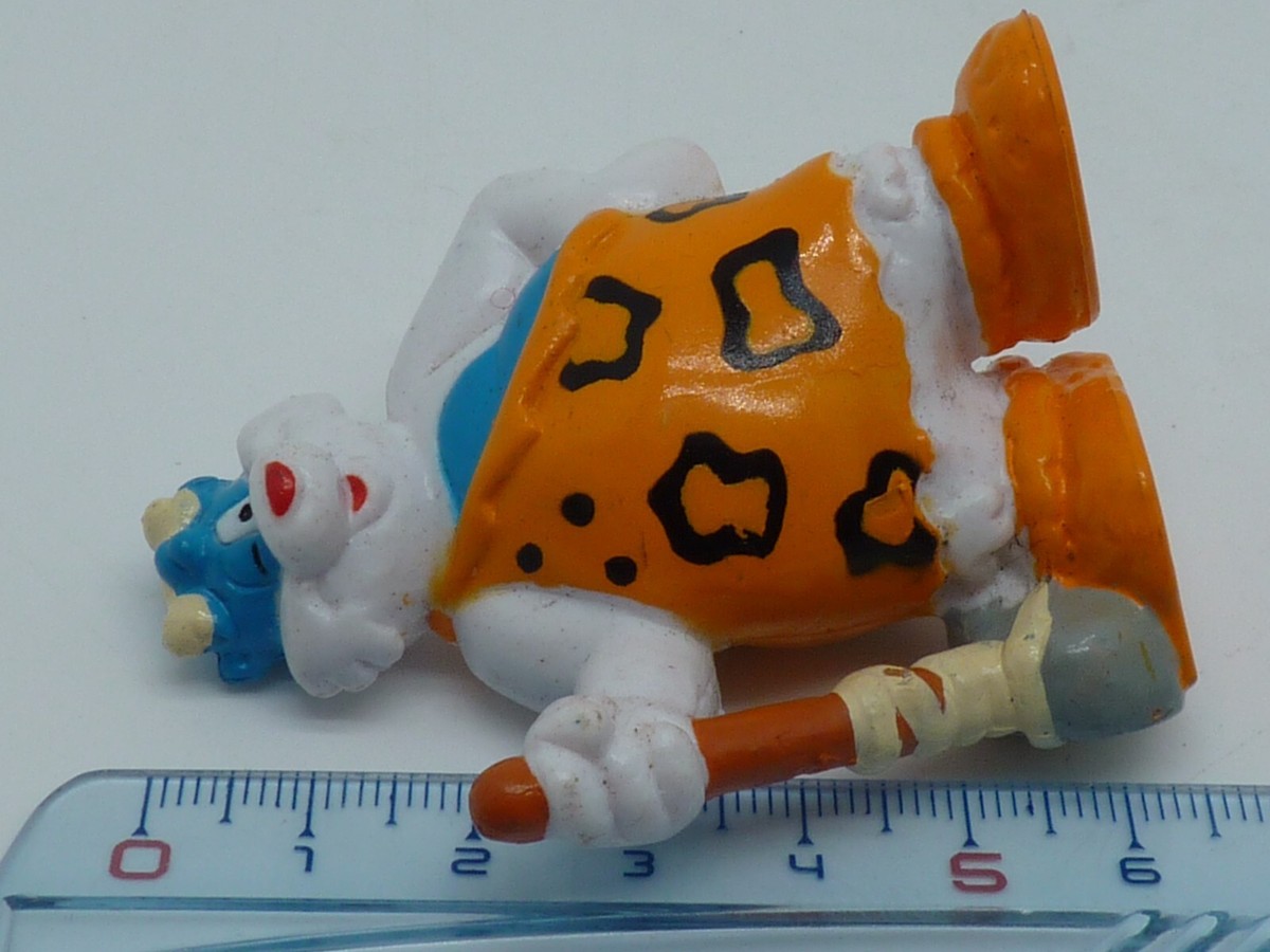 Figurine Publicitaire Ancienne Flunch - Ours Préhistoire En PVC Plastique, Occasion