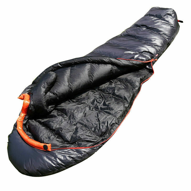 Daunen Thermo Schlafsack Mumienschlafsack -17°C Camping Hiking - 1000g